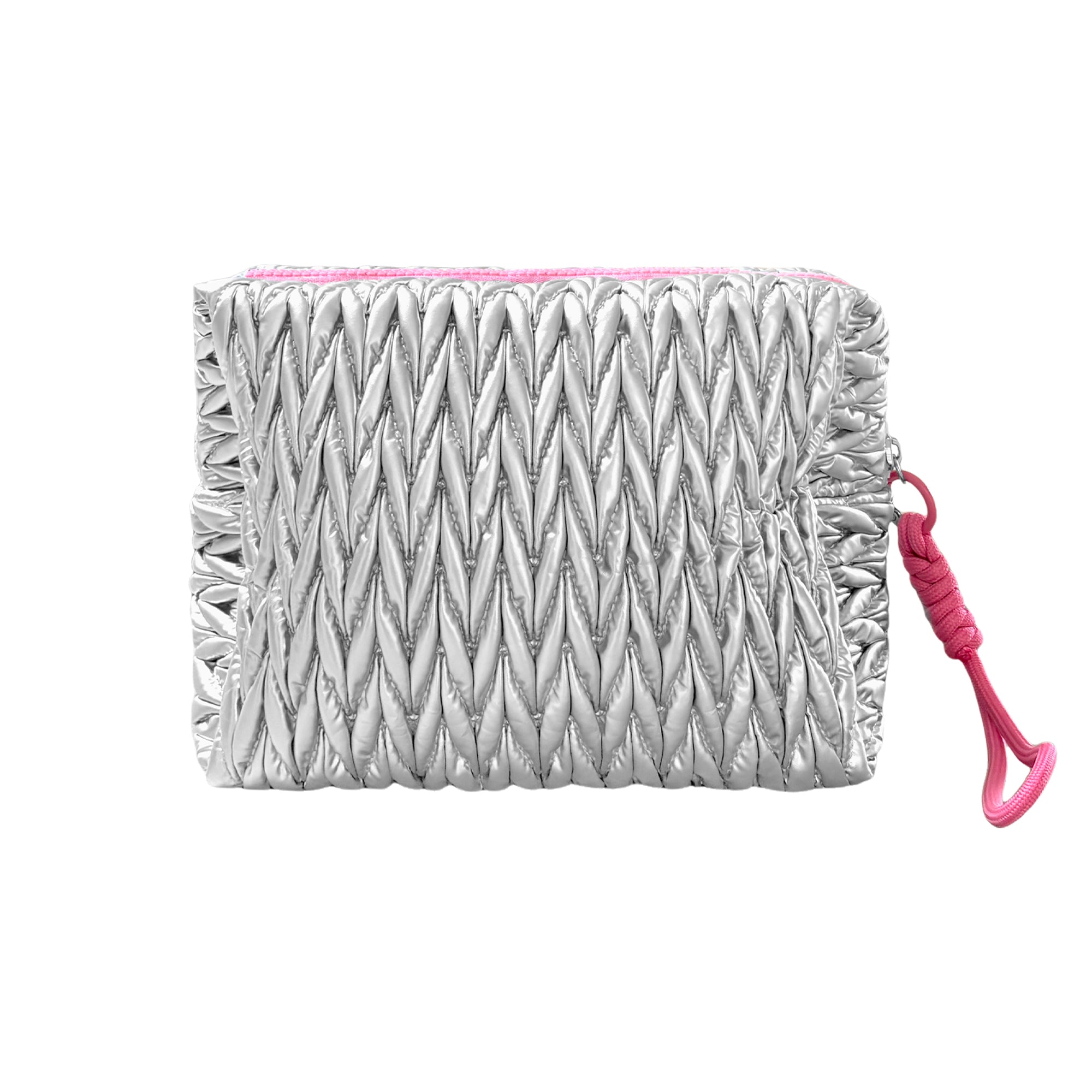 Squishy Silver Make Up Bag
