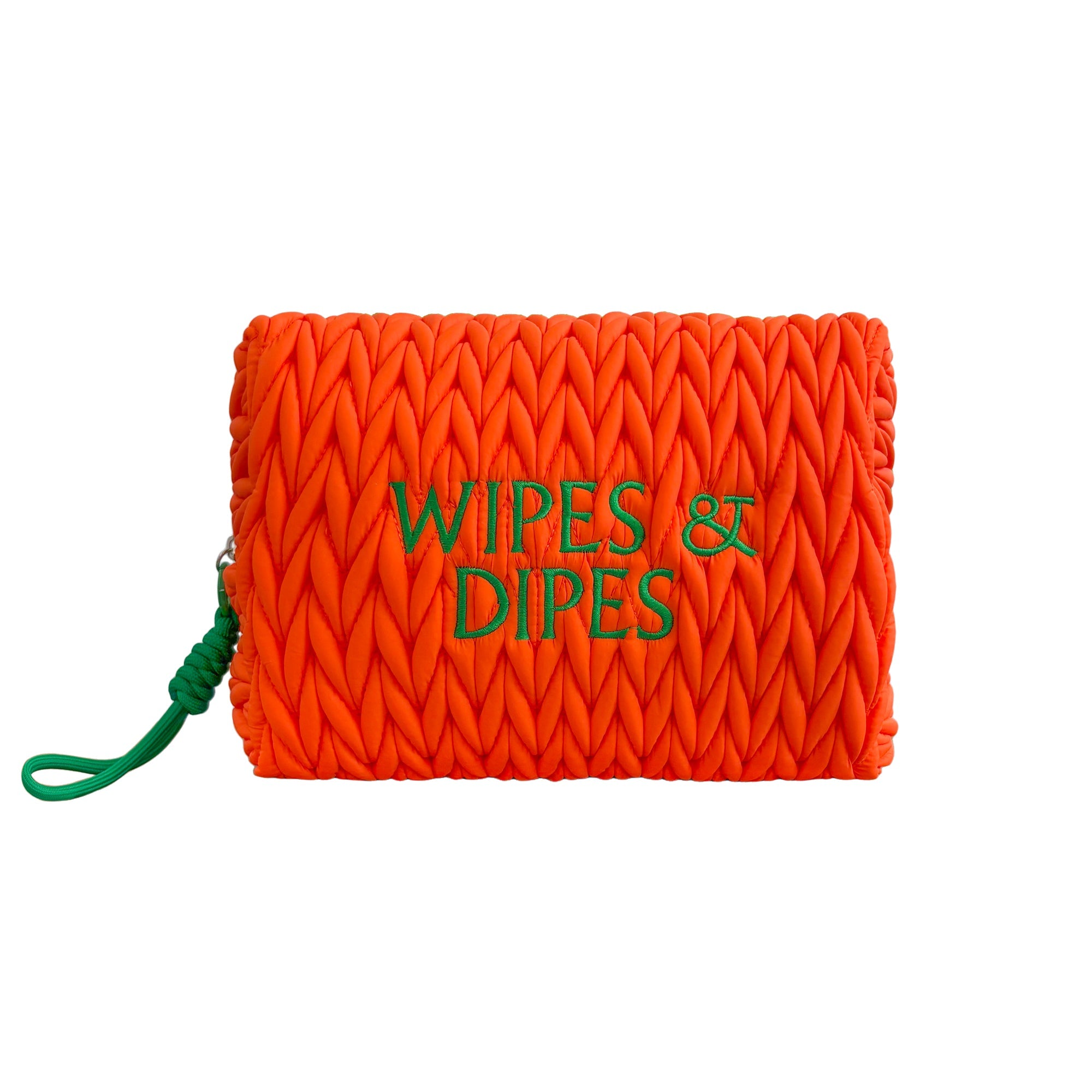 Orange Wipes & Dipes Cosmetic Bag