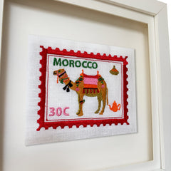 Morocco Inspired Postage Stamp Artwork