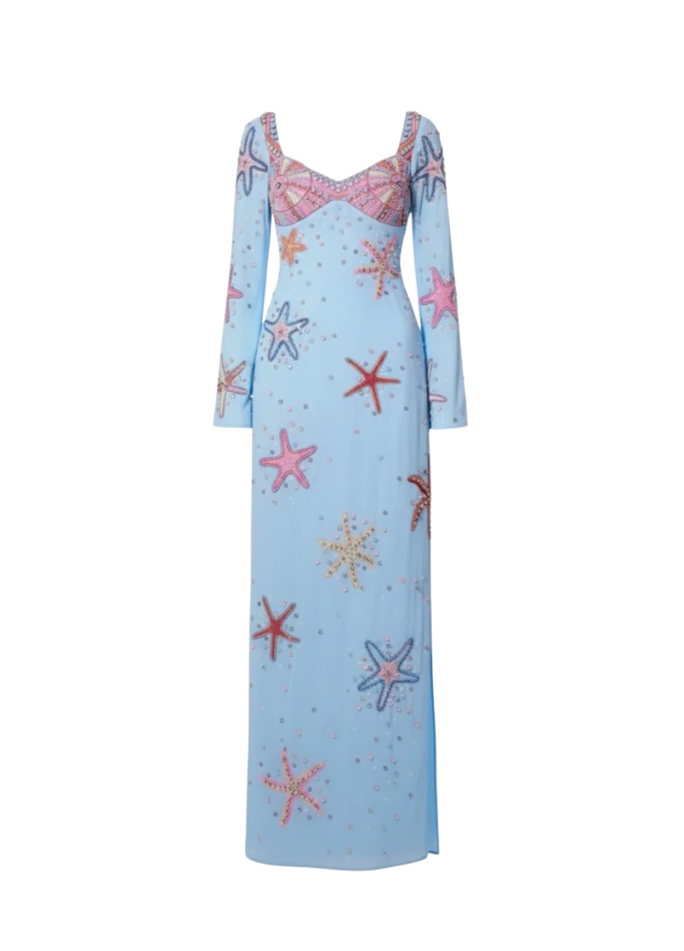 Crescent Shell Bell Sleeve Dress