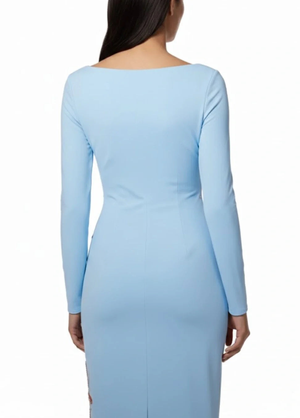 Crescent Shell Bell Sleeve Dress