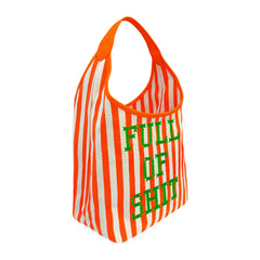 Orange Canvas Full of Shit Bag