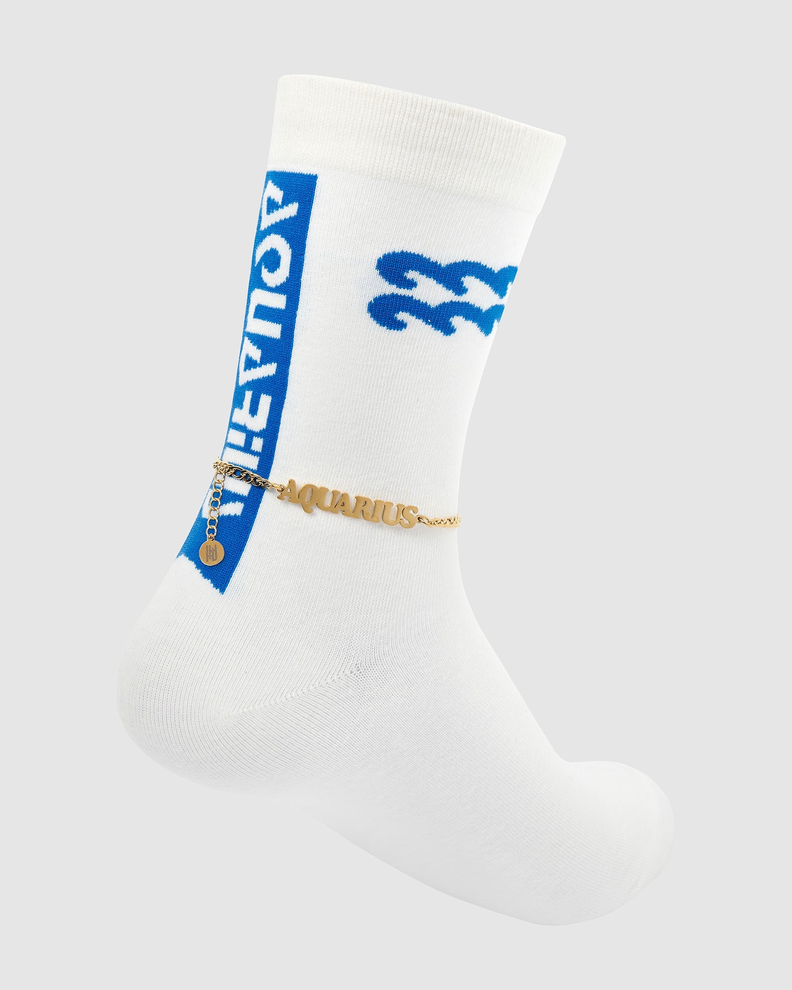 Horoscope Gold Anklet and Sock Set - Aquarius