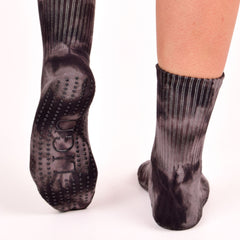 LIGN Grey & Black Tie-Dye Tube Socks