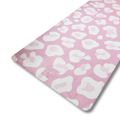 Amp Yoga Mat Pink Leopard Microfibre