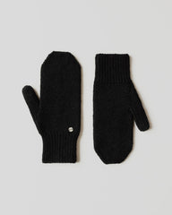 Vilna: Black Alpaca Wool Mittens & Neckwarmer Set