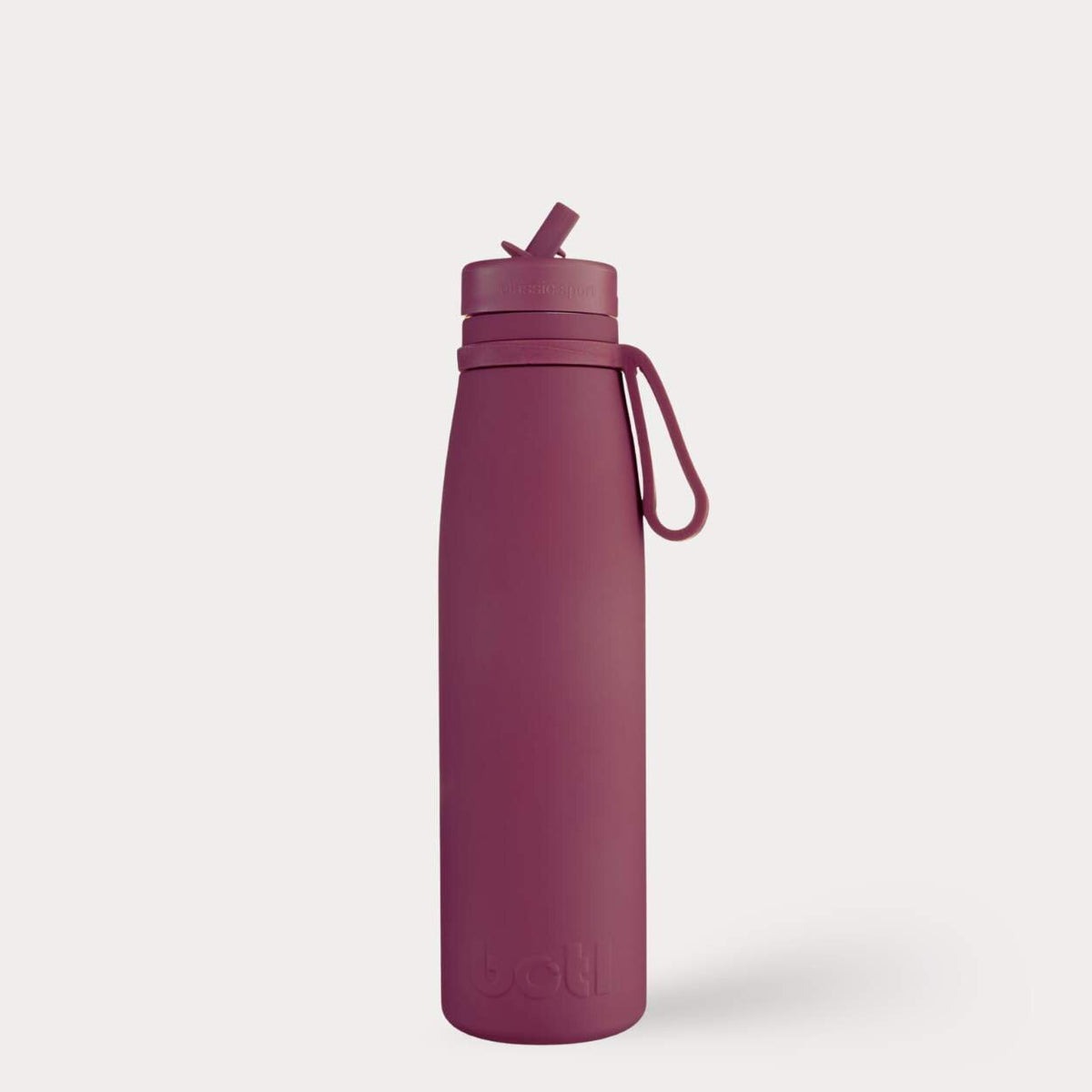 500ml Stainless Steel Insulated Bottle With Straw Cap | BOTL | Dark Cherry Skin Finish