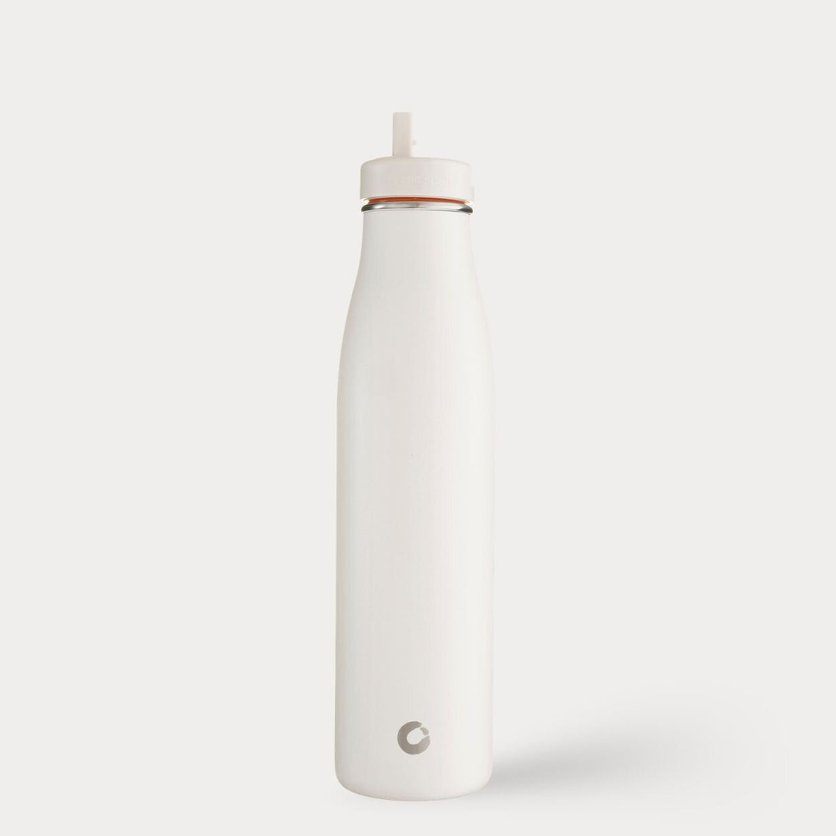 800ml Stainless Steel Insulated Bottle With Straw | Milk White | BOTL