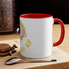 Grateful AF Accent Coffee Mug (Red Handle & Interior)