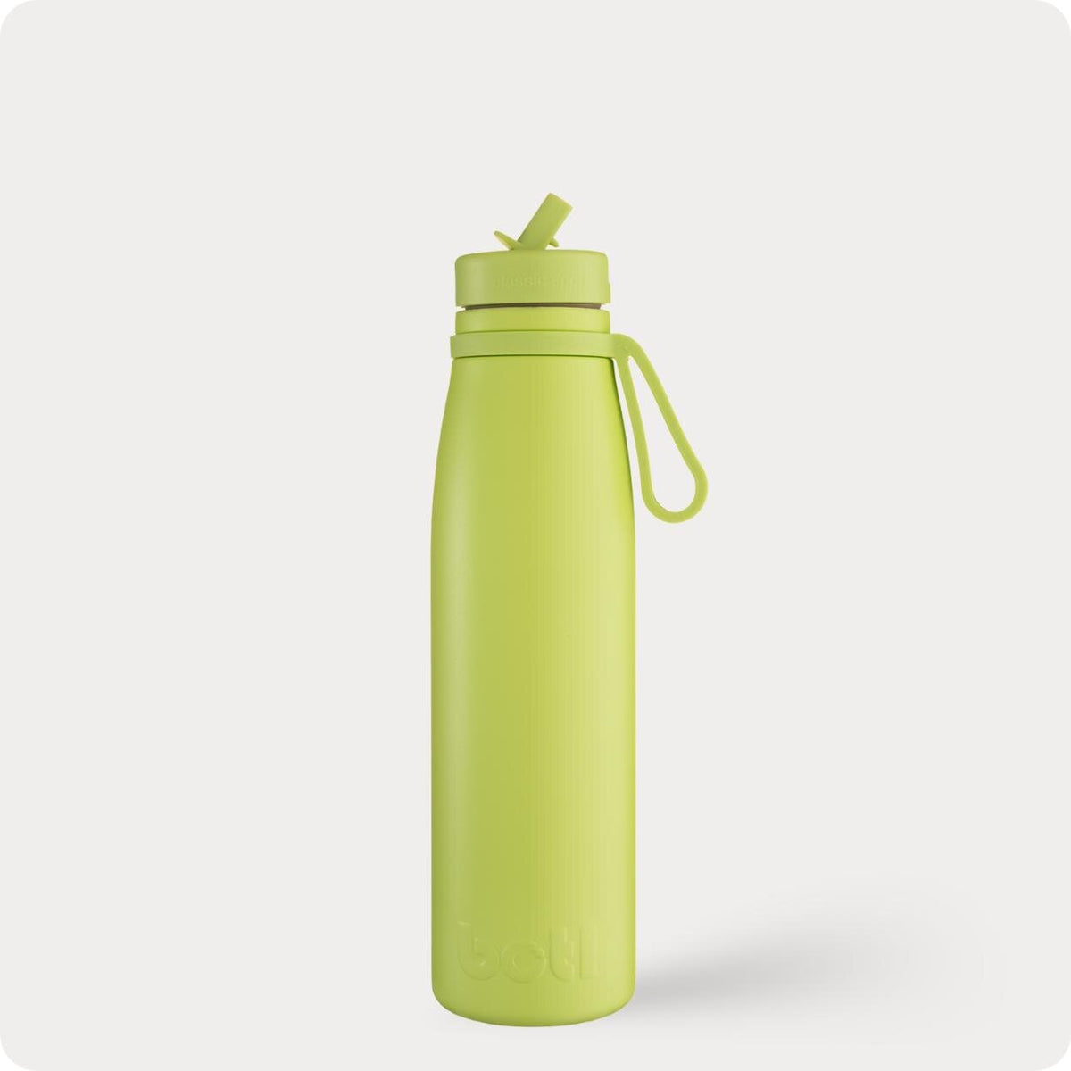 500ml Insulated Stainless Steel Water Bottle With Straw | Wild Lime | BOTL