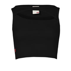 Free Heaven Rib Crop Tank Top - Jet Black