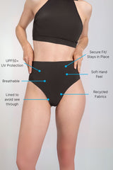 Bikini Bottom High Waist ― Coffee