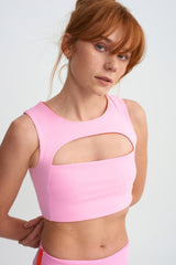 CUT OUT BRA TOP - CANDY PINK - LTD EDITION