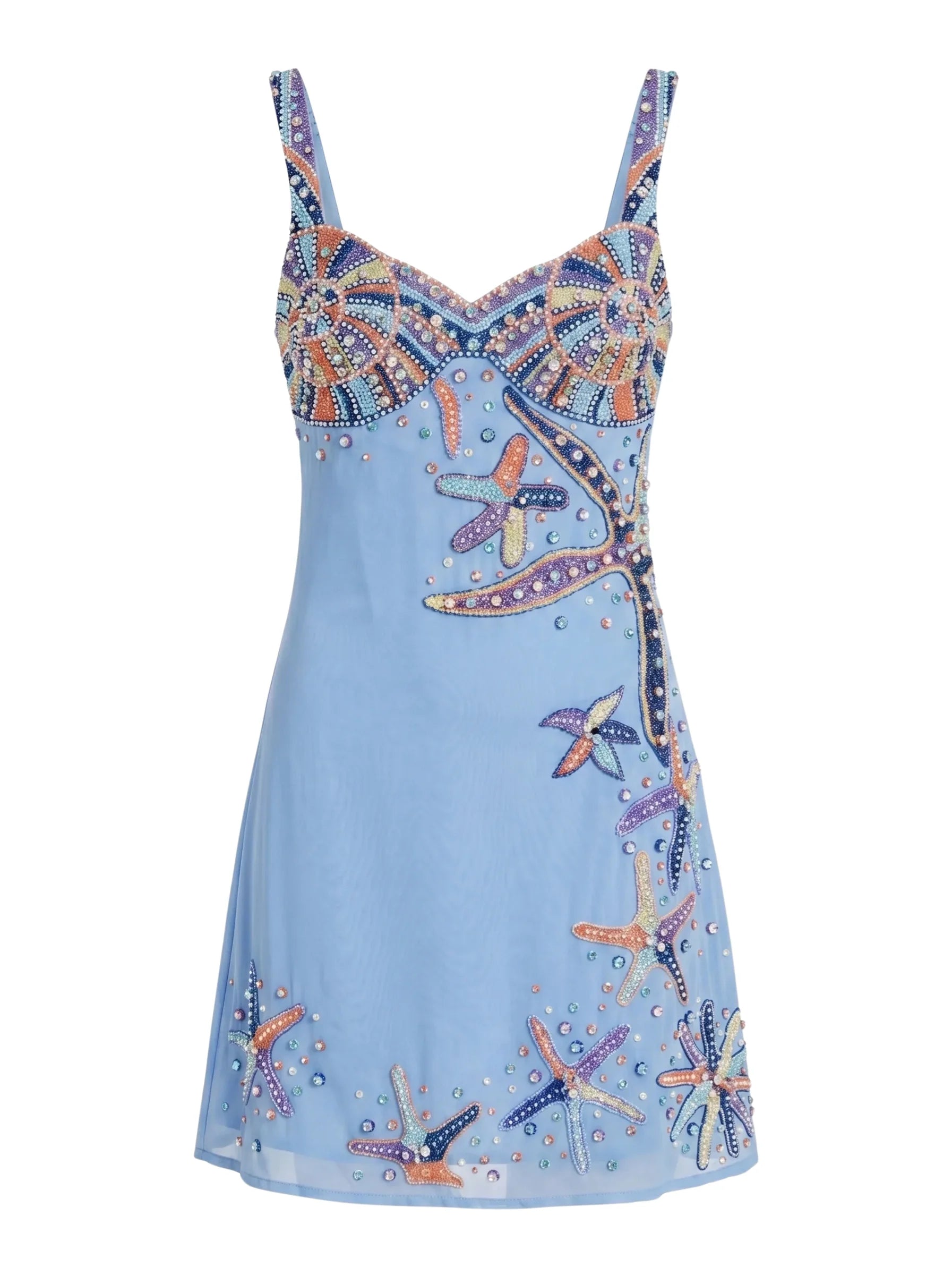 Crescent Shell Mini Dress Lilac