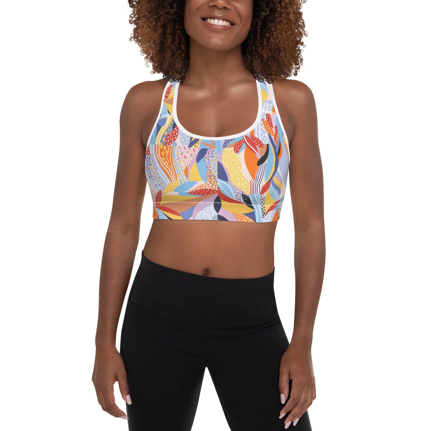 Sports Bra in Tropical Red
