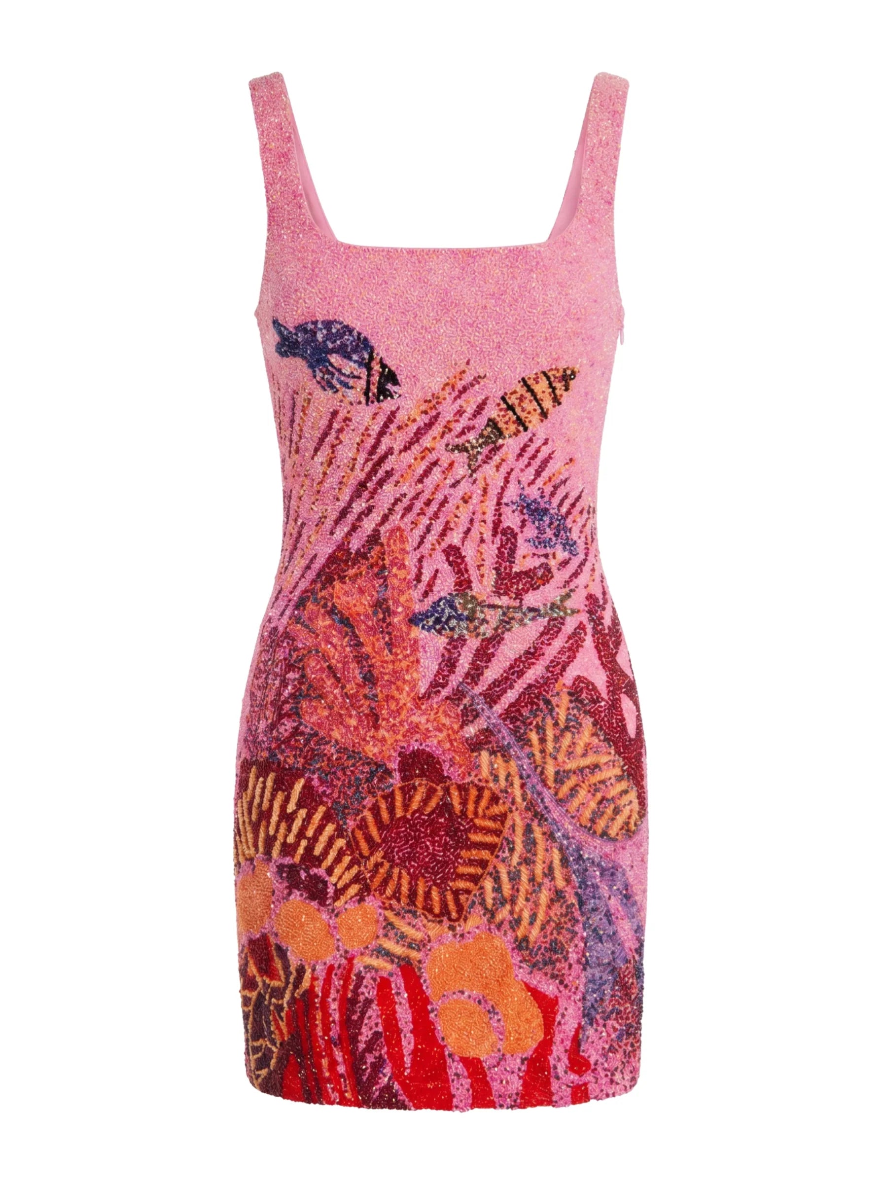 Oceanic Bloom Mini Dress
