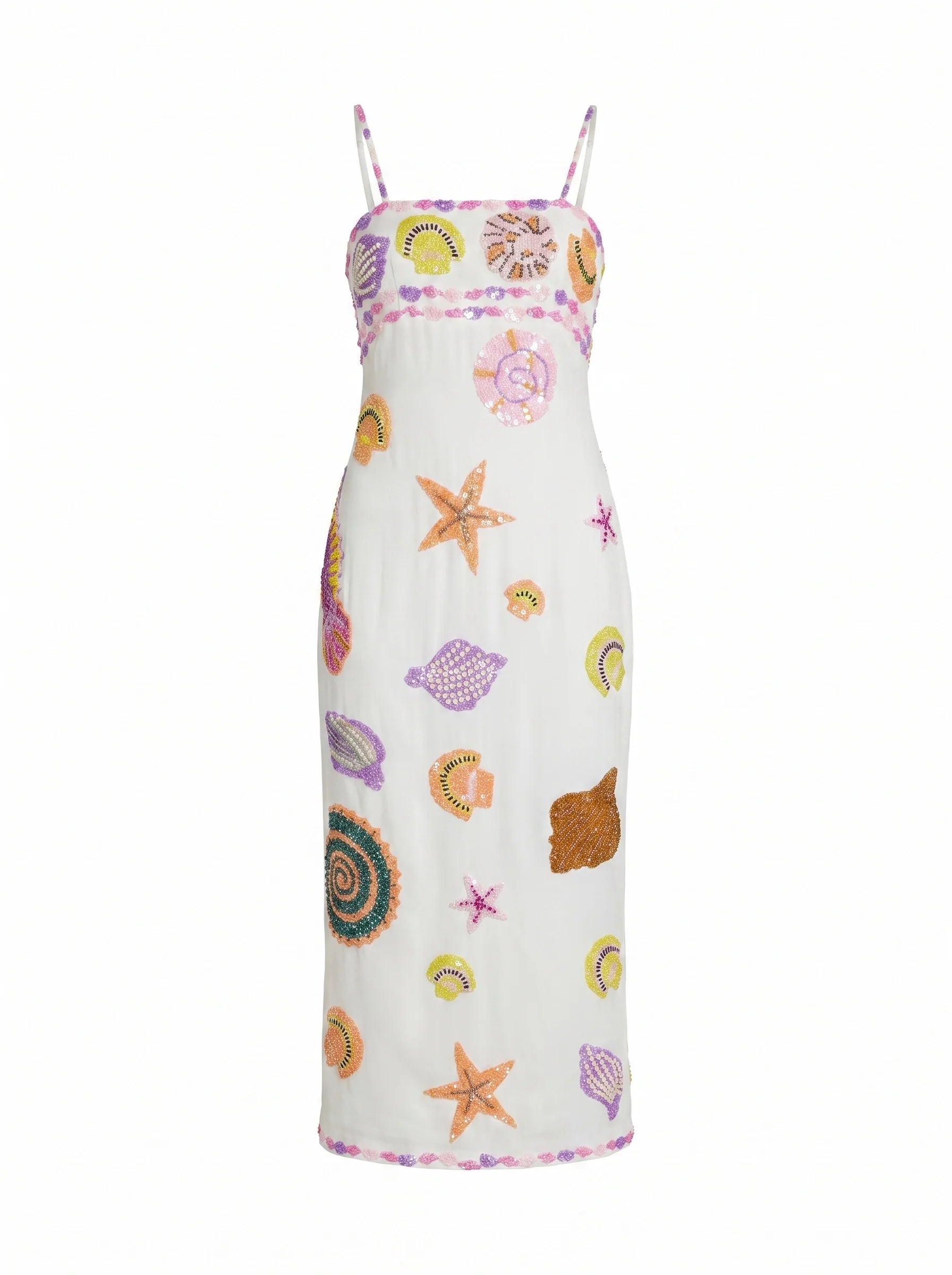 New York Strapped Dress in White