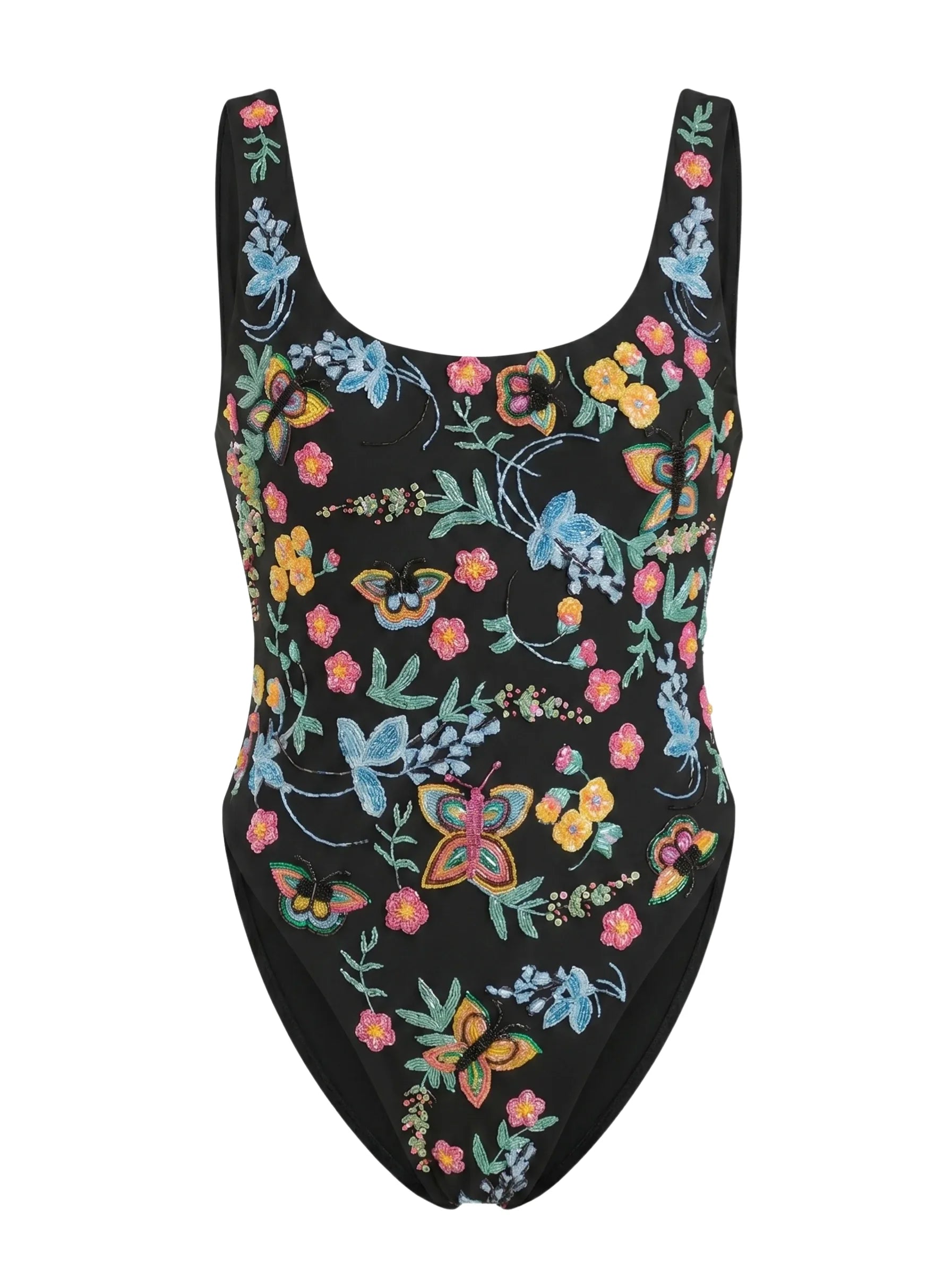 Alabama Floral Hand Embroidered One Piece Swimsuit
