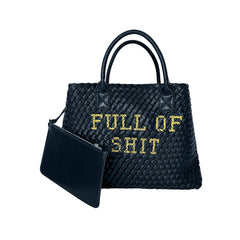 Vegan FULL of SHIT Woven Handbag