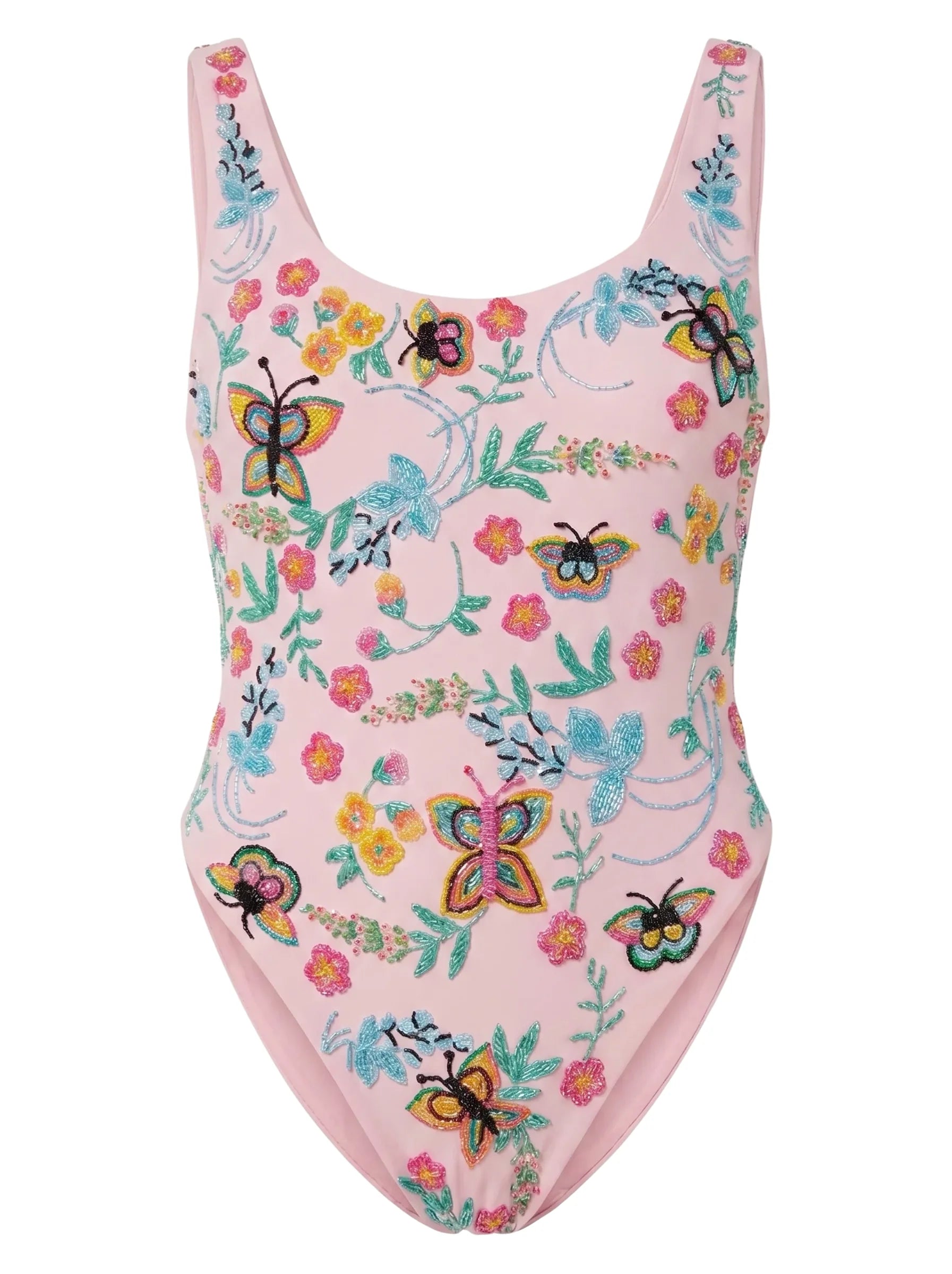 Alabama Floral Hand Embroidered One Piece Swimsuit