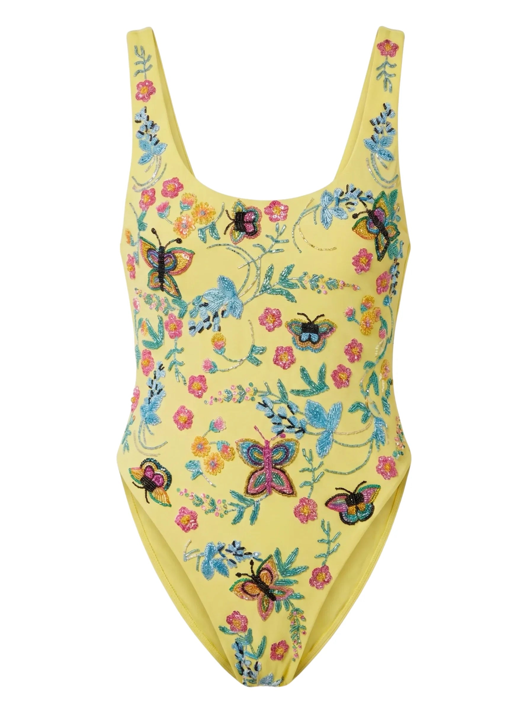 Alabama Floral Hand Embroidered One Piece Swimsuit