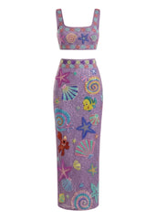 Disney | Oceanus Andrina Shell Purple Co-Ord Top Only