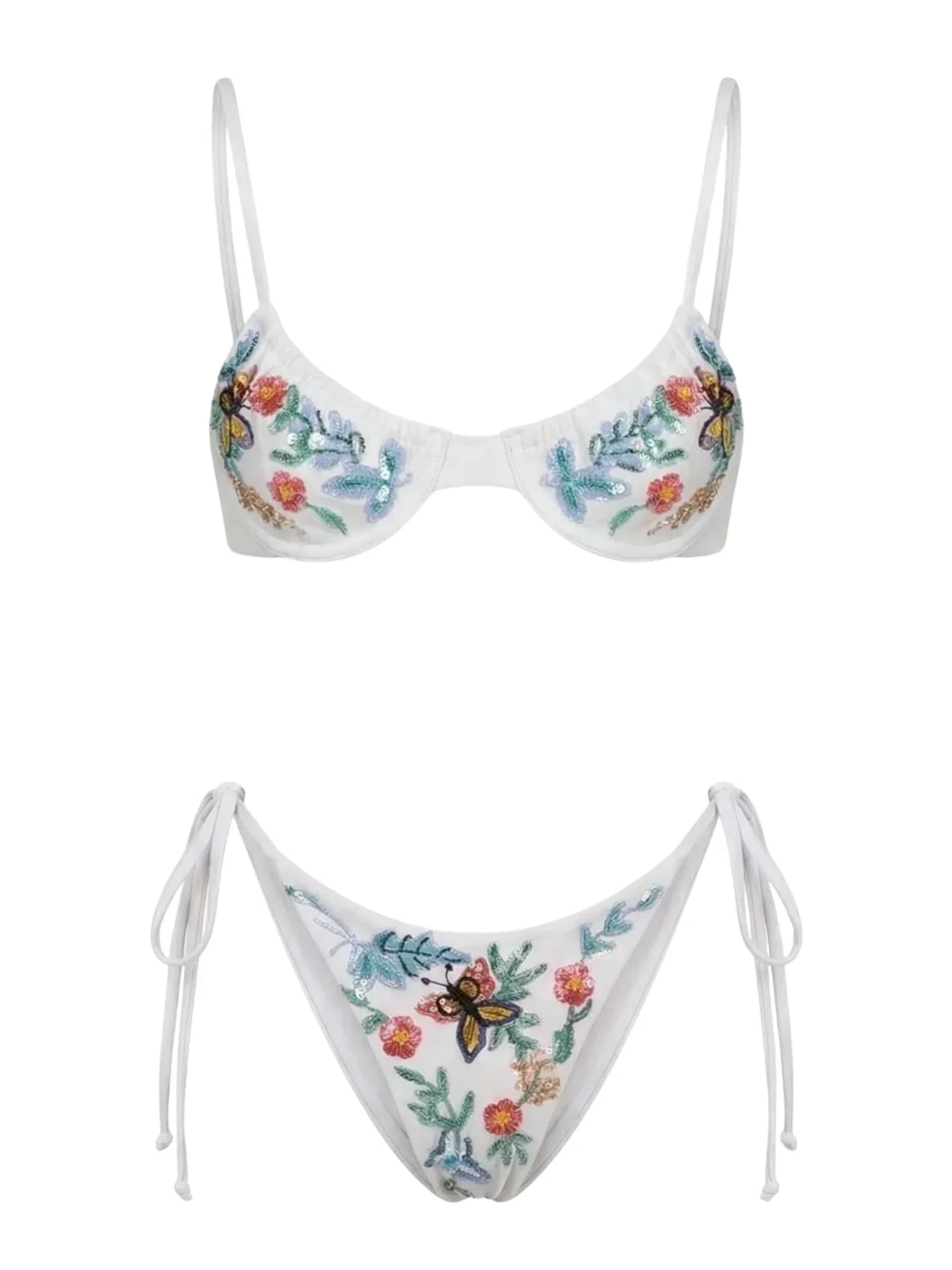 Los Angeles Hand-Embroidered Underwire Bikini Multi Colour