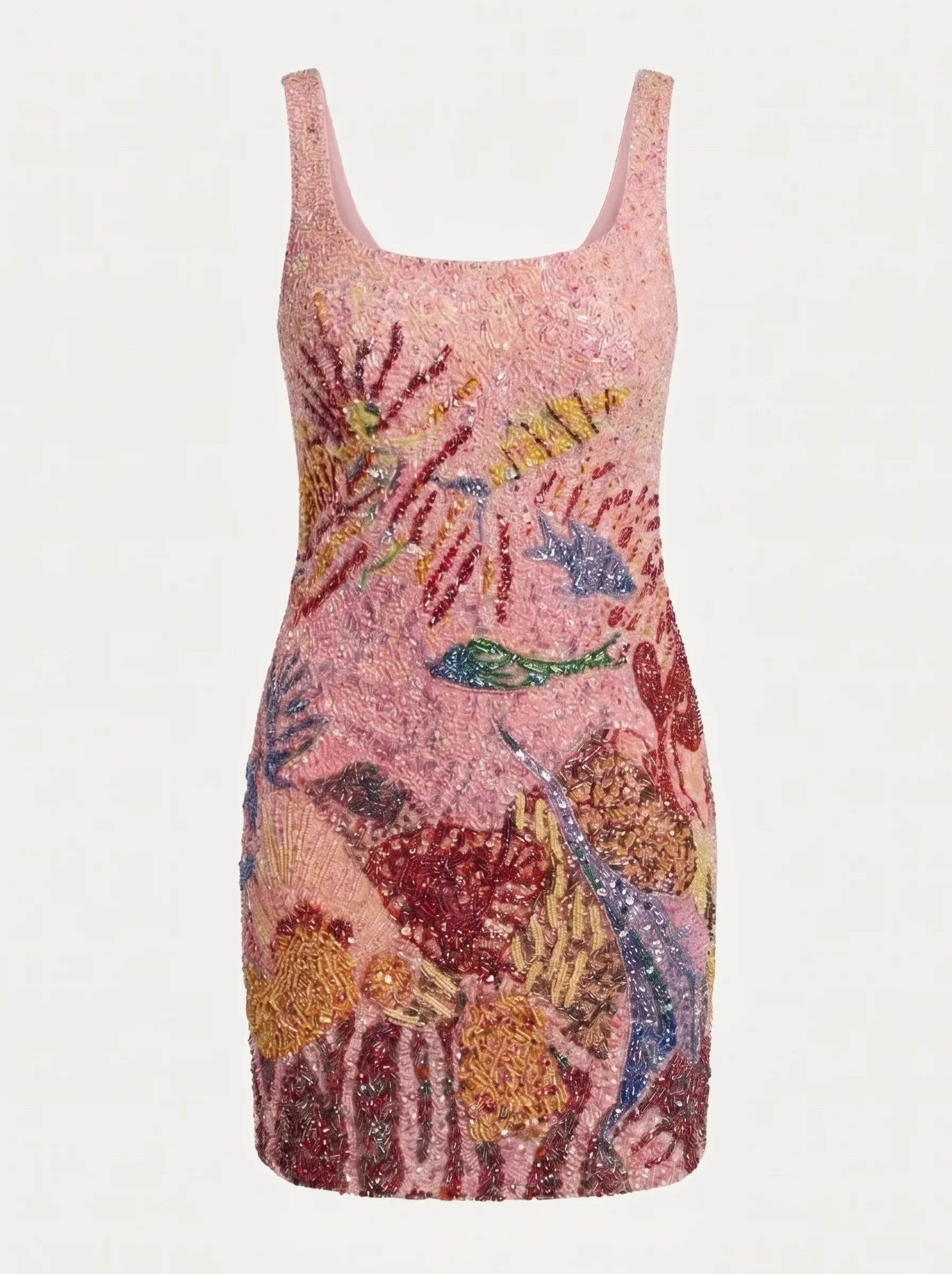 Oceanic Bloom Mini Dress