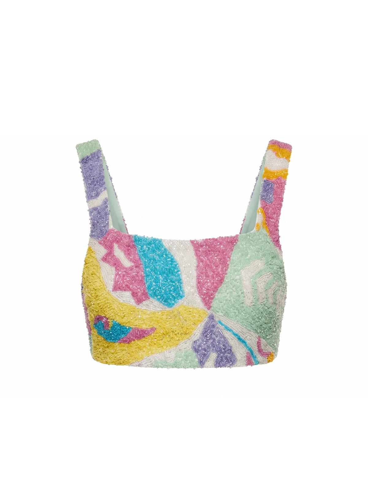 South Beach Azure Multi Colour Hand Beaded Co-Ord