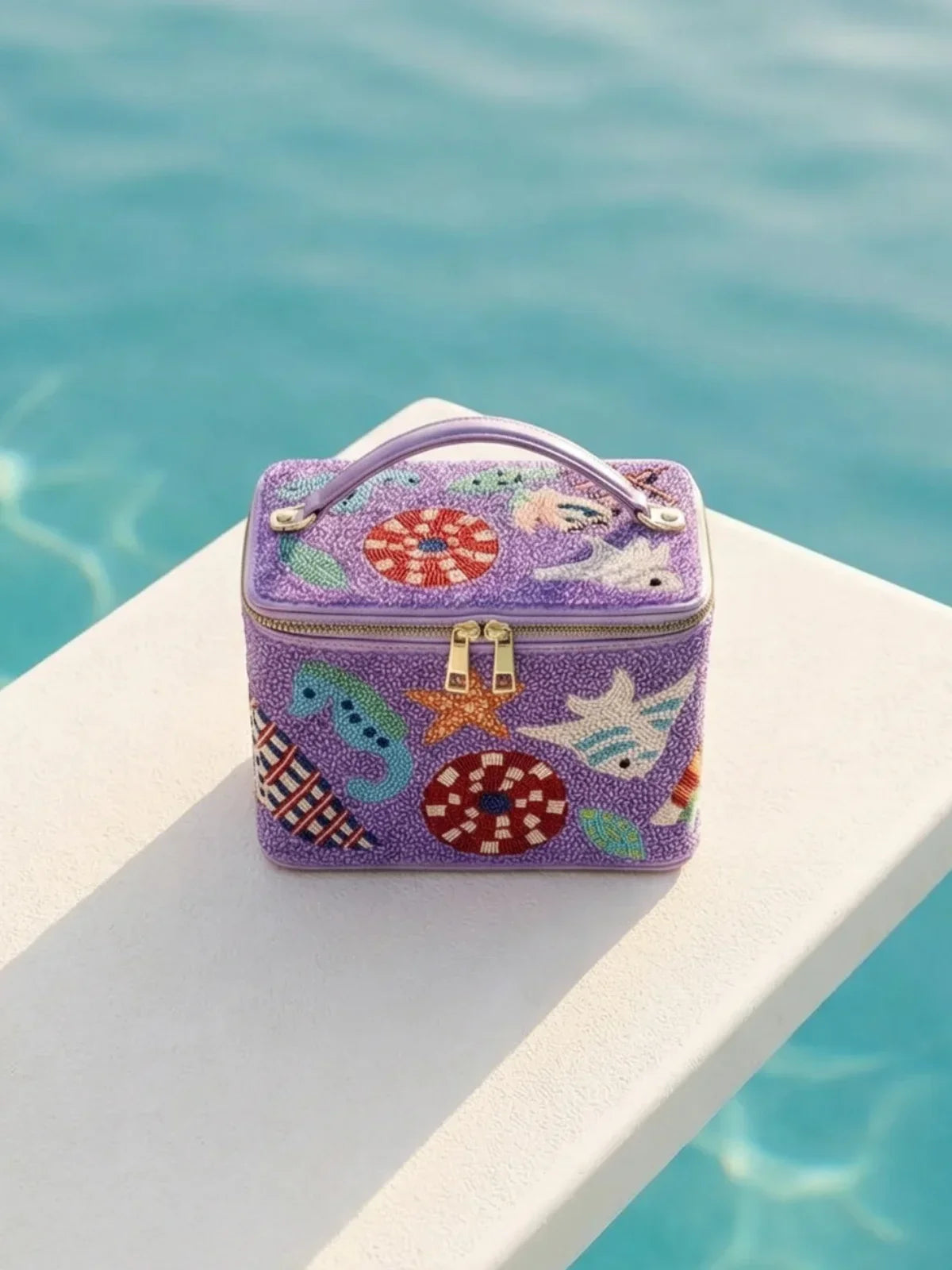 Seahorse Box Bag Purple
