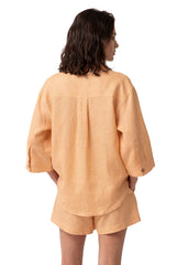 Peach Heavy Linen Shirt Perfect Days
