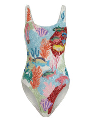 Ocean Life Beaded Swimsuit