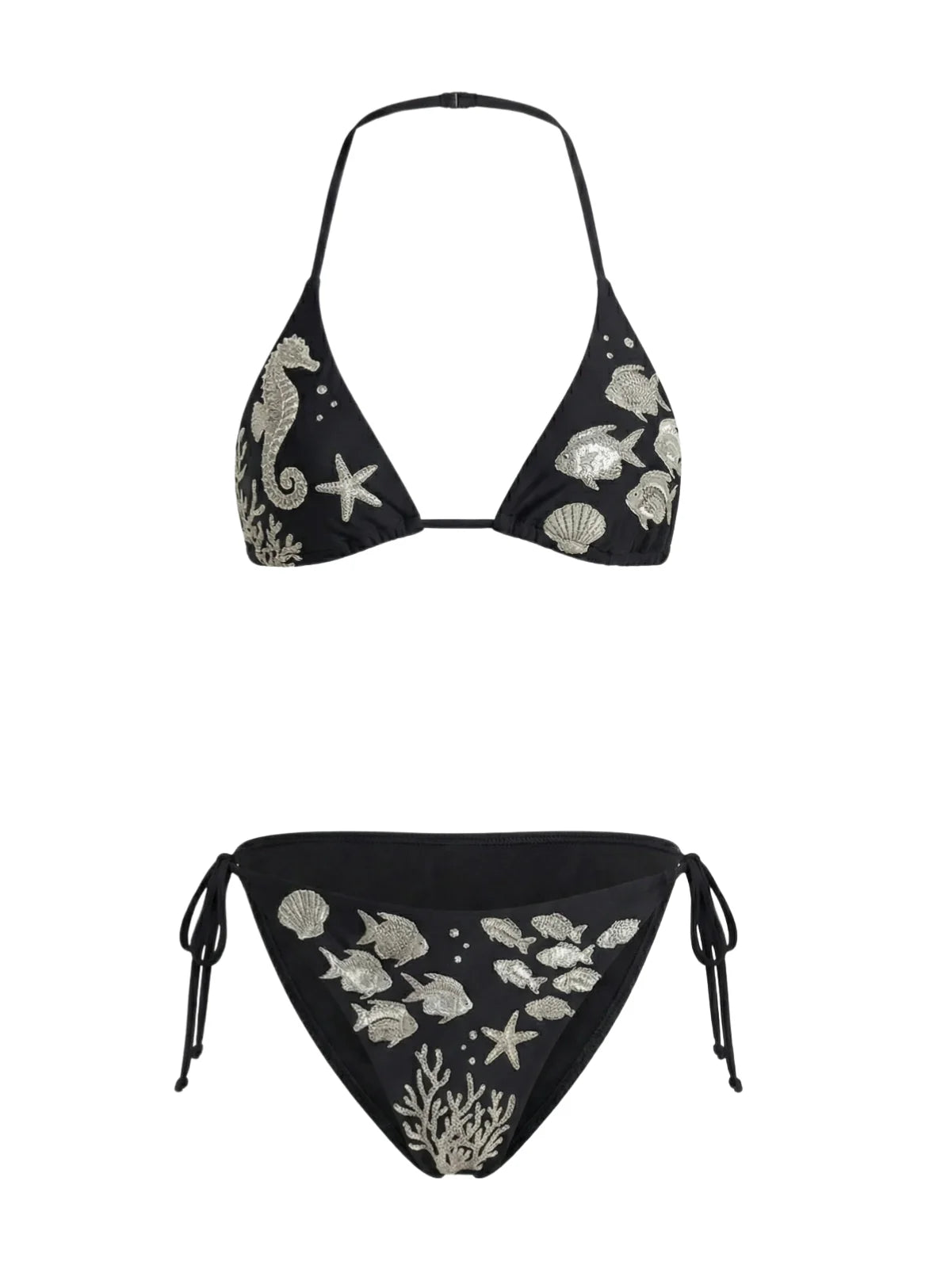 Coraline Embellished Triangle Bikini Bottom