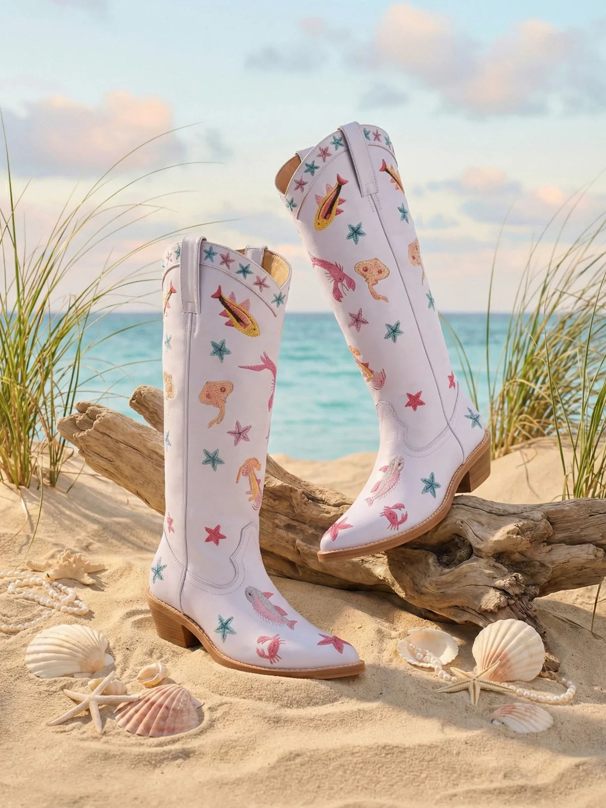 Arizona Embroidered Leather Boots