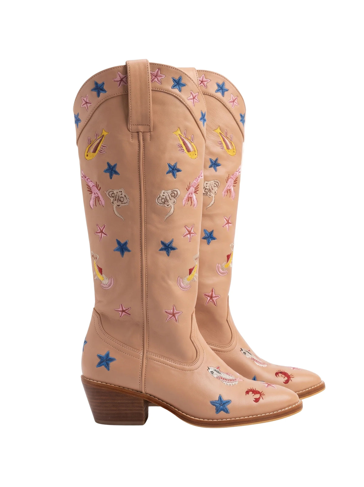 Arizona Embroidered Leather Boots