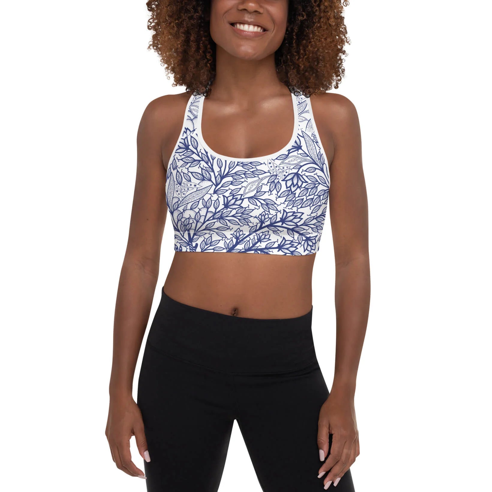 Sports Bra in Flower Drawing