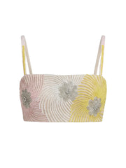 Sunbeam Floral Embroidered Crop Top