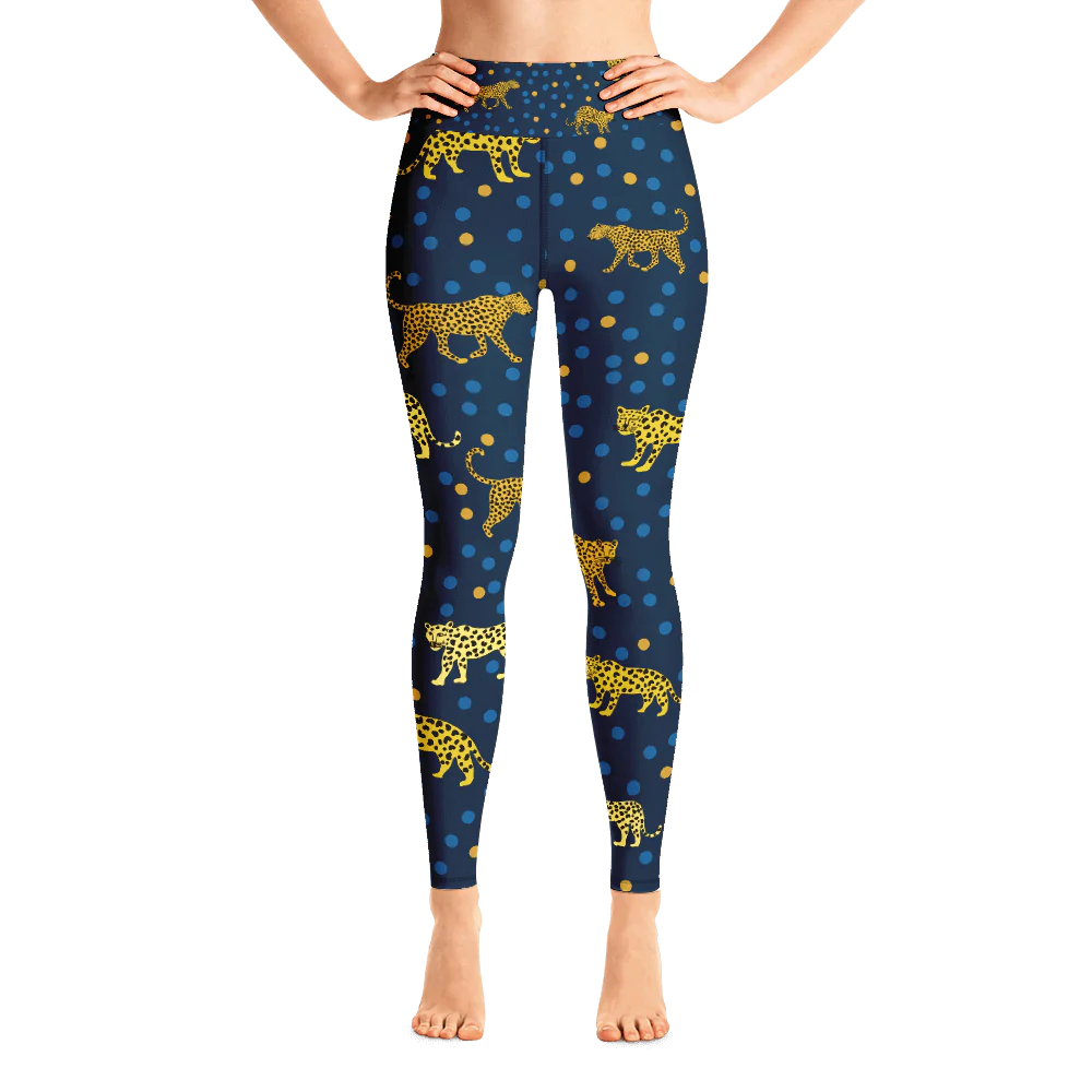 High Waist Yoga Leggings in Leopards Land