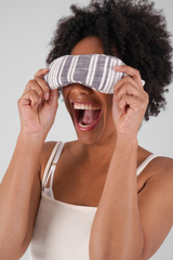 Viola Ethical-Cotton Eye Mask - Dusty Blue