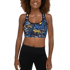 Sports Bra in Blue Leopards