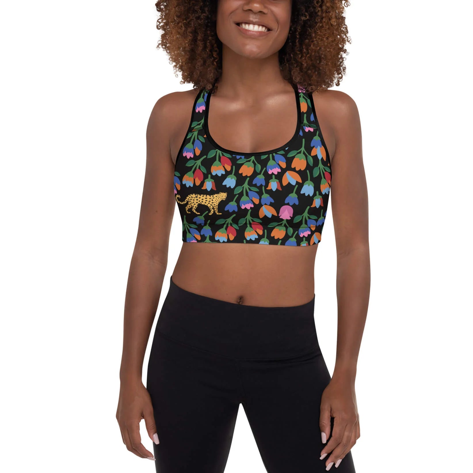 Sports Bra in Jungle Night