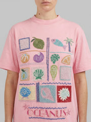Plage Pink Tee -Tshirt Beaded