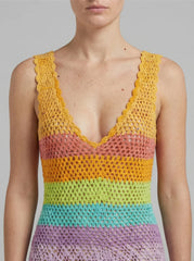 Rainbow Crochet Dress