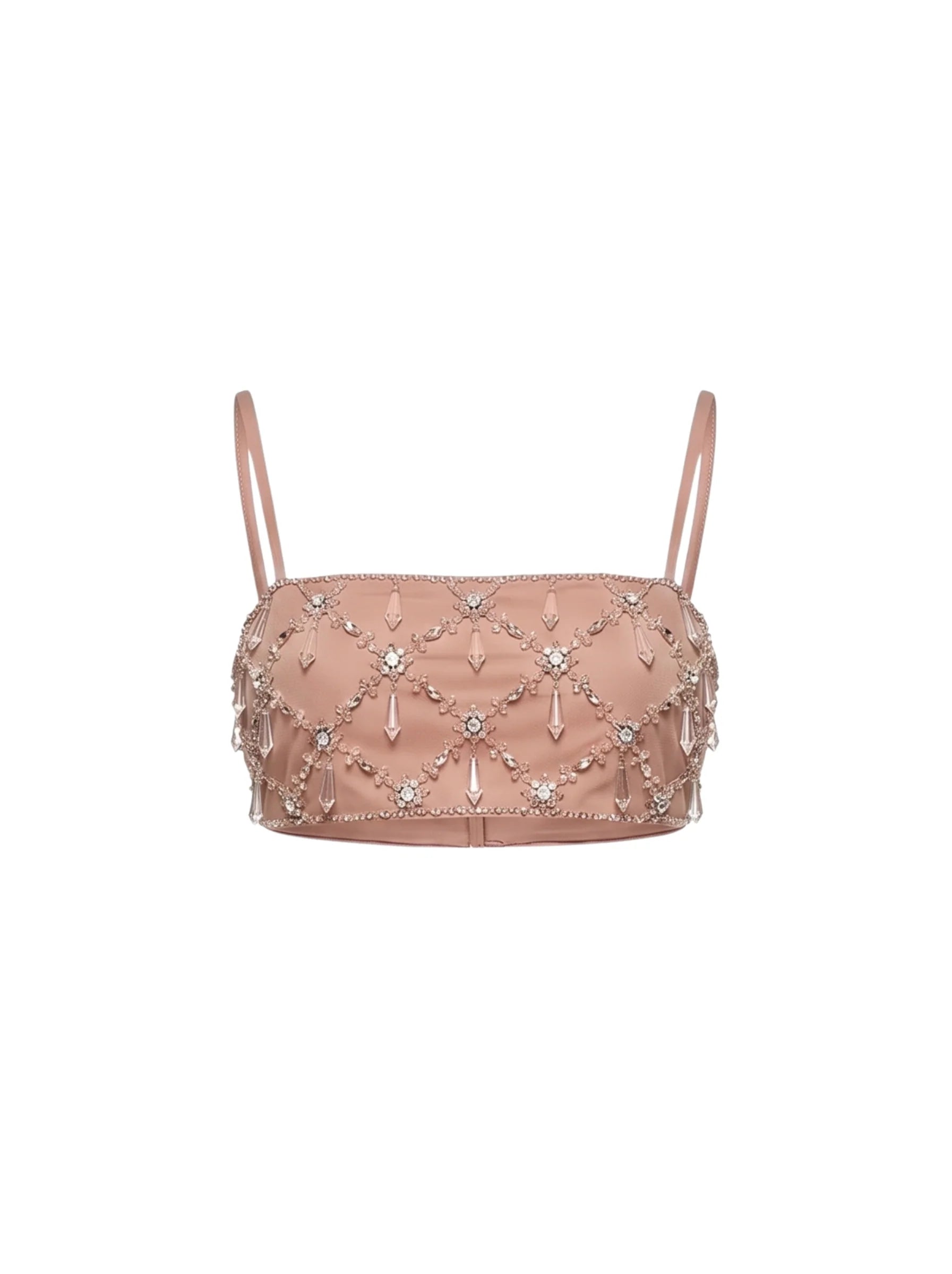 Calliope Luxury Crystal Co-Ord Top Nude