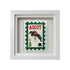 Ascot Embroidered Postcard Artwork