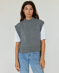 Kalvos: Grey Merino Wool Vest - Promo