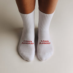 Mon Amour Heart Grip Socks