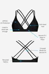 Bikini Top Cross ― Black