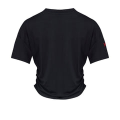 Free Heaven Crop Draped Tshirt - Jet Black