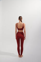 AirRise Scoop Neck Sports Bra - Wine Red